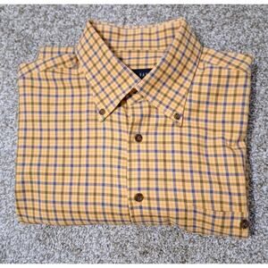 Scott Barber Mens Long-Sleeve Button-Up Plaid Shirt - Size Large 100% Cotton